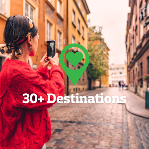 30+ Destinations